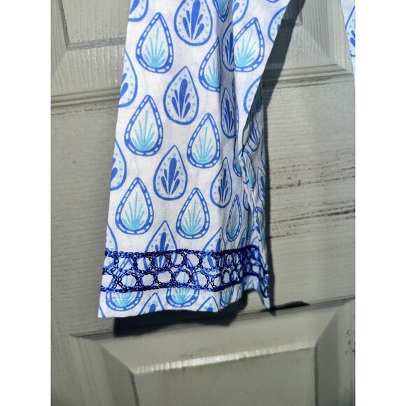 Willow Street Designs Indian Embroidered Tunic Dress Blue Sz M - Picture 4 of 9